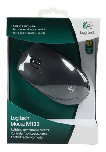 Mouse Optico Logitech M100 Usb 3 Botones 1000dpi 1.8m Win11