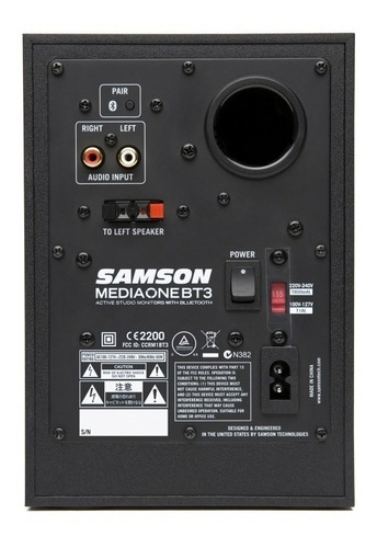 Imagen 2 de 3 de Par De Monitores Activos Samson Mediaone Bt3 Para Dj Y Pc