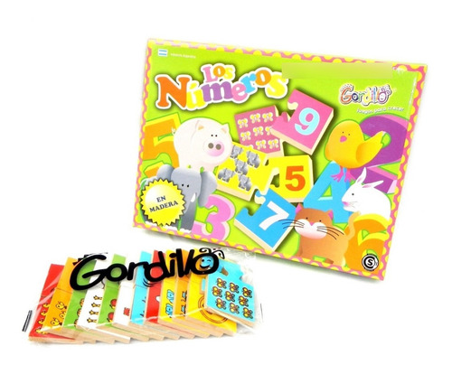 Imagen 3 de 4 de Juego De Mesa En Madera Gordillo Los Numeros Para Aprender