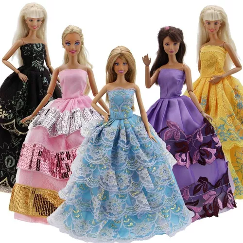 35pcs/set Barbie Doll Vestidos Shoesjewellery Roupas Acessórios