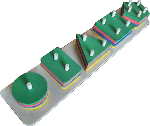 Jogo Tabuleiro Brinquedo Encaixe Forma Geométrica