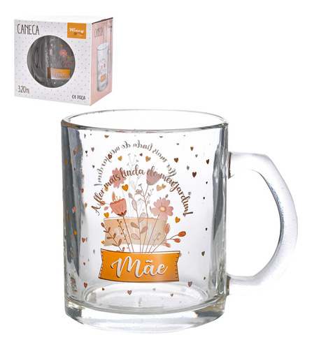 Caneca Dias Das Mães Presente - A Flor Mais Linda 320ml Coração