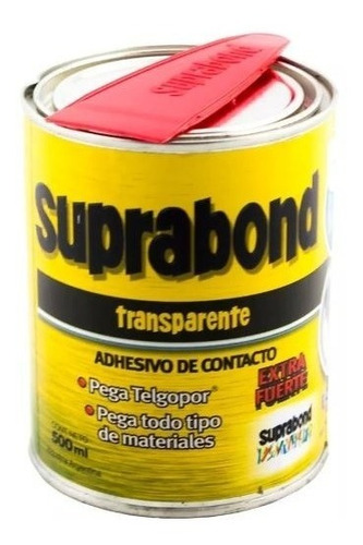 Cemento Contacto Pegamento Transparente Suprabond 1/4 Litro