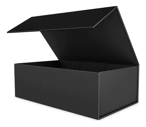 Caja De Regalo Negra De Lujo Para Regalos 25.4 X 15.24 X 7.6