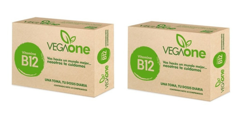 Complejo Vitaminico Vegano B12 Vegaone Comprimidos X 2 Cajas