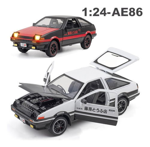 Toyota Corolla Ae86 Miniatura Metal Autos Con Luces Y Sonido