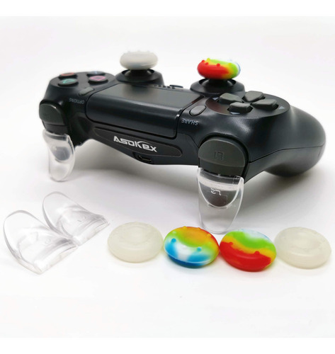 Pack De Extensores L2 R2 Y Accesorios Para Controlador Ps4