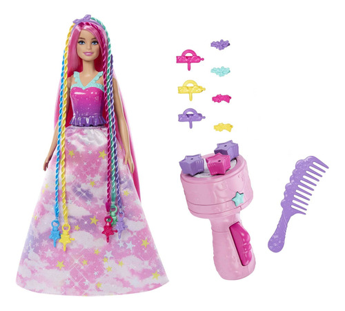Muñeca Barbie, Pelo De Fantasía Con Trenzas Y Trenzas, Ra