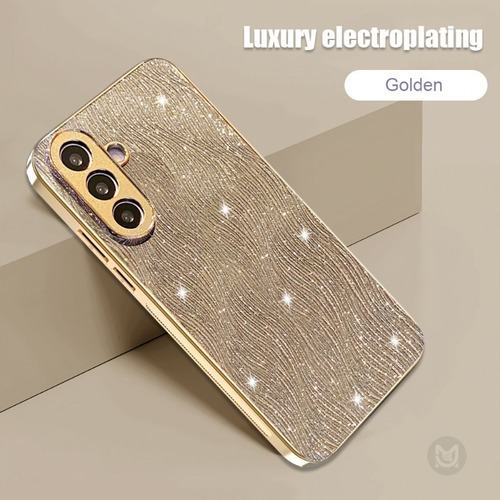 Funda Para Samsung Galaxy A17 A07 A56 A36 A26 A16 A06 A55, Chapada Con Purpurina, Lente De Cámara, Protección A Prueba De Golpes