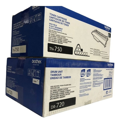 Pack Combo Toner Brother Tn-750 Y Dr-720 Nuevo Y Facurado