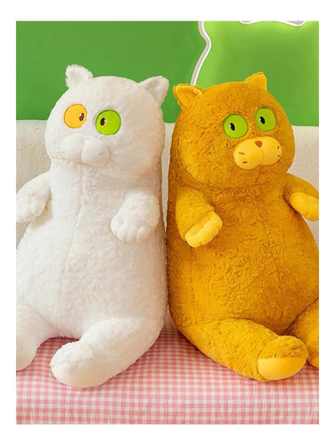 Peluche Felpa De Gatito Ojos Kawaii 40cm