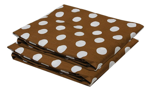 Bacati - Paquete De 2 Chocolate Dots Niñas 100% Percal De Al