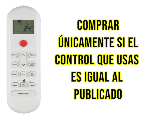 Control Aire Acondicionado Cenrap Compatible Mabe Digital Minisplit Aire Acondicionado Inverter Y Normal