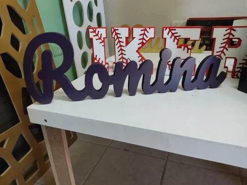  Letrero de madera con nombre personalizado para cuarto de bebé,  de 6 a 50 pulgadas, letra dividida para baby shower, letrero de nombre para  niño o niña, letrero de boda, decoración