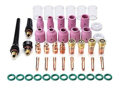 Imagen 1 de 7 de Ginode 49pcs De Soldadura Tig Antorcha Kit De Accesorios Pin