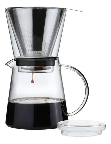 Zassenhaus M045000 - Cafetera De Vidrio Y Acero Inoxidable, 