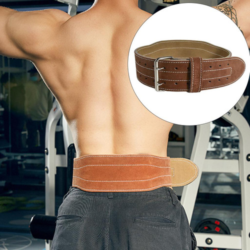 Cinturón De Levantamiento De Pesas Gimnasio Sg Marrón