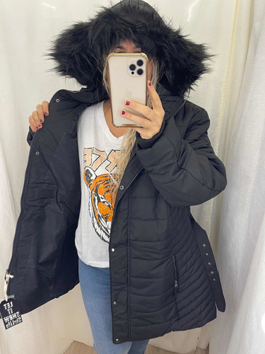 Campera Larga Impermeable Talles Grandes Mujer The Big Shop