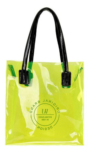 Imagem 2 de 4 de Bolsa Feminina Wj Shopping Bag Para Praia Vinil Com Estampa