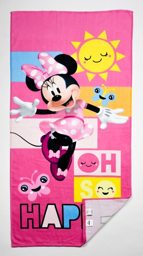 Toalla Oficial Minnie Mouse So Happy, Disney, 100% Algodón
