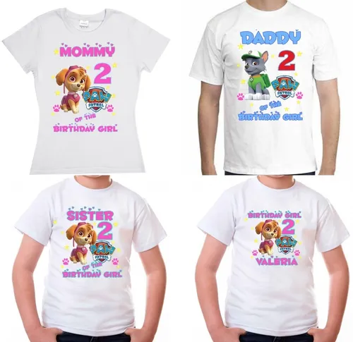 satisfacción Es mas que Polvo Playeras De Cumpleaños Personalizadas, Paquete Familia.