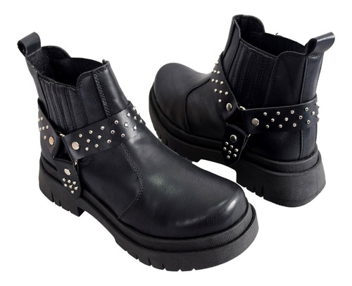 Imagen 4 de 7 de Bota Botineta Borcego Elastizado Cinturon Desmontable 878roc