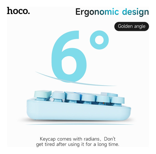 Teclado Membran Hoco K9, Motif Beruang Love, Design Retro Teclado Milk Tea Idioma Milk Tea