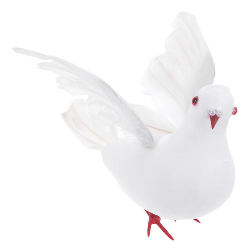 Decoración De Palomas Artificiales Escultura De 25cmx16cm