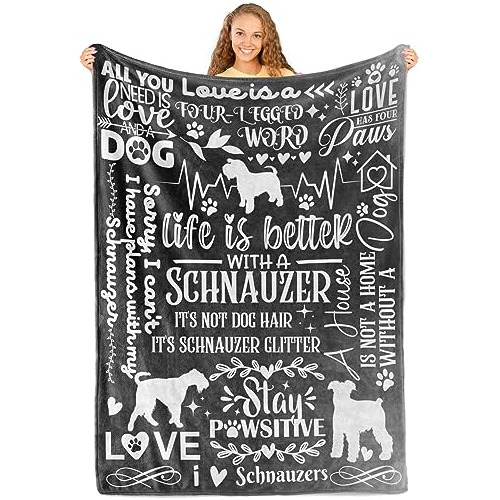 Schnauzer Gifts, Manta Schnauzer Para Mujeres Y Hombres, Man