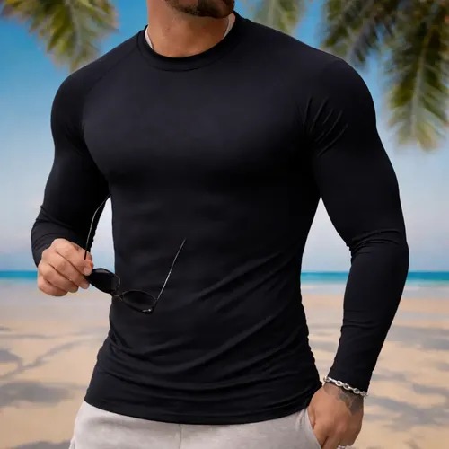 Camisa Manga Longa Uv 50 Proteção Mascunino Sol Segunda Pele