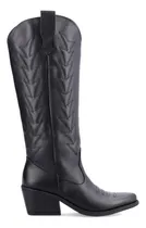 Comprar Botas Texanas Heben Mujer Caña Alta Taco Cuero Ecológico