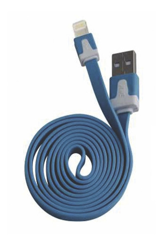 Cable Plano Usb Compatible Con Iph 5 Azul Dbiphf12bl 