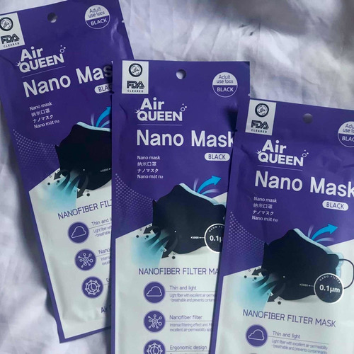 Cubrebocas Lavable Coreano Airqueen Fda Nanofibra (50pz)