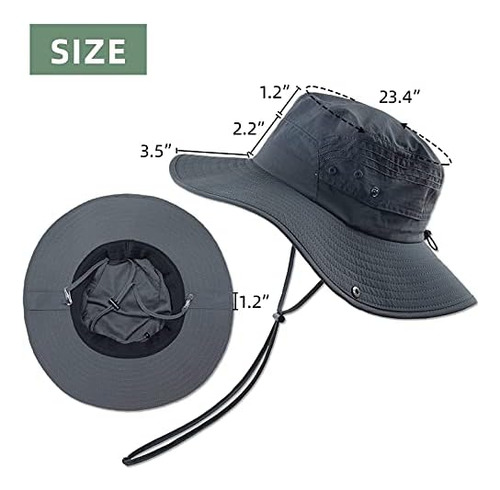 Sombrero Tnffna Upf 50+ Boonie De Malla, Ala Ancha, Gorra