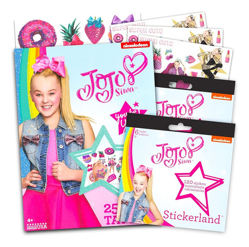 Jojo Siwa Stickers And Tattoos Party Favors Set ~ Bundle Wit