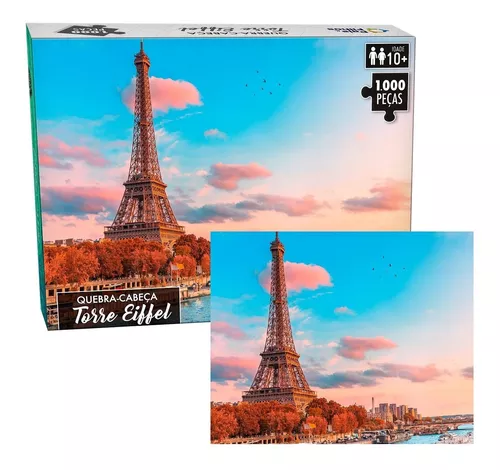 Quebra Cabeça Torre Eiffel Paris França Puzzle 500 Peças Jogos