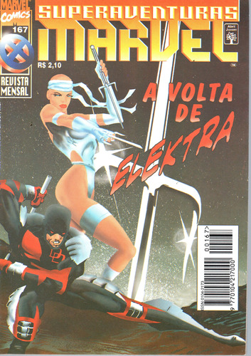 Superaventuras Marvel N° 167 - 82 Páginas Em Português - Editora Abril - Formato 13,5 X 19 - Capa Mole - 1996 - Bonellihq Cx03 Abr24