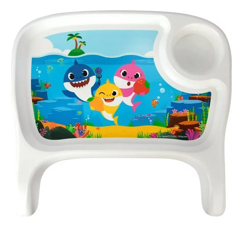 Silla Periquera Booster Alimentacion Bebe Portatil Babyshark Color Azul Baby Shark