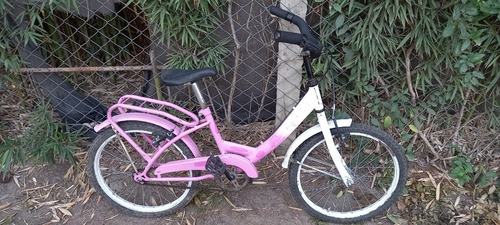 Bicicleta Nena Rosa Y Blanco Rod20