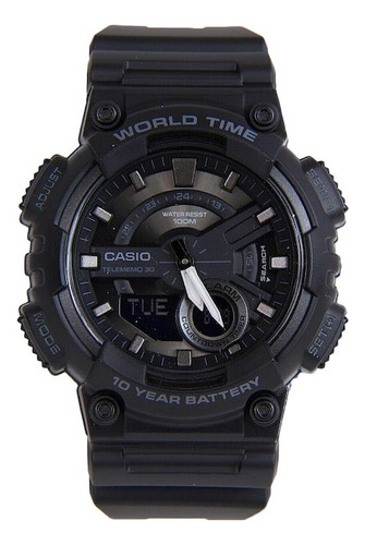 Reloj Casio Aeq110w-1b Telememo Sumergible  Somos Tienda 