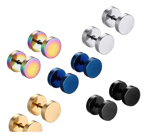 Aros Tipo Pircing Diferentes Colores 10mmde Acero Inoxidable