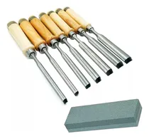 Comprar Kit Gubias Cinceles Talla Madera Acero Profesional + Piedra