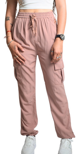 Pantalón Cargo Dama Con Puño