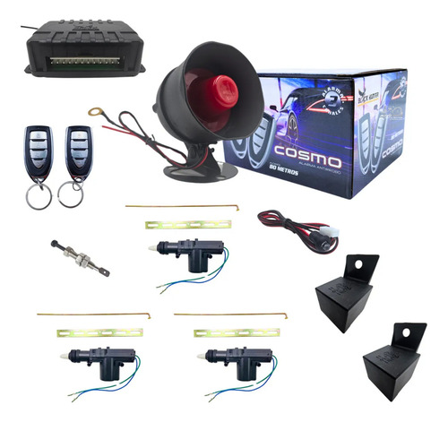 Kit Alarma Automóvil Black Hunter + 3 Actuador + 2 Relevador