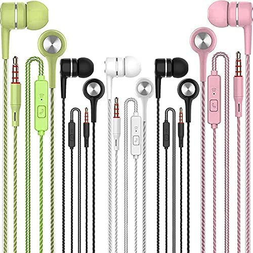 Kamon Paquete De 5 Auriculares Con Control Remoto Y Microfon