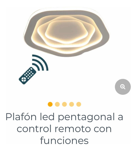 Plafón Led Pentagonal A Control Remoto Con Funciones