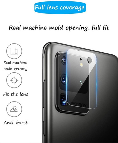 Imagen 7 de 10 de Protector Lente De Camara Galaxy S20 / S20 Plus / S20 Ultra
