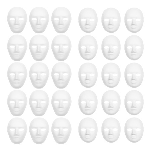 30 Pack 2 Sizes Paper Mache Masks Create Artistic Craft Proj
