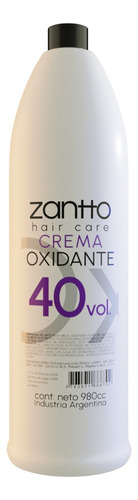  Crema Oxidante 40 Volumenes Zantto X 1 Litro Tono Natural