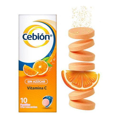 Cebion Vitaminas Efervescente Sin Azucar Naranja X10 C. 
